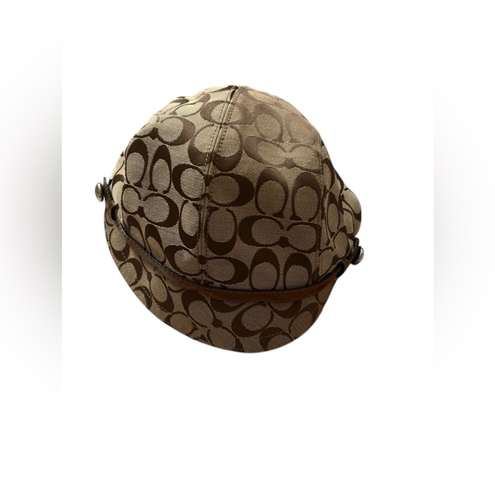 Coach Vintage Signature Karee Newsboy Cap Hat Khaki Doe Size M/L✨ - Picture 2 of 5